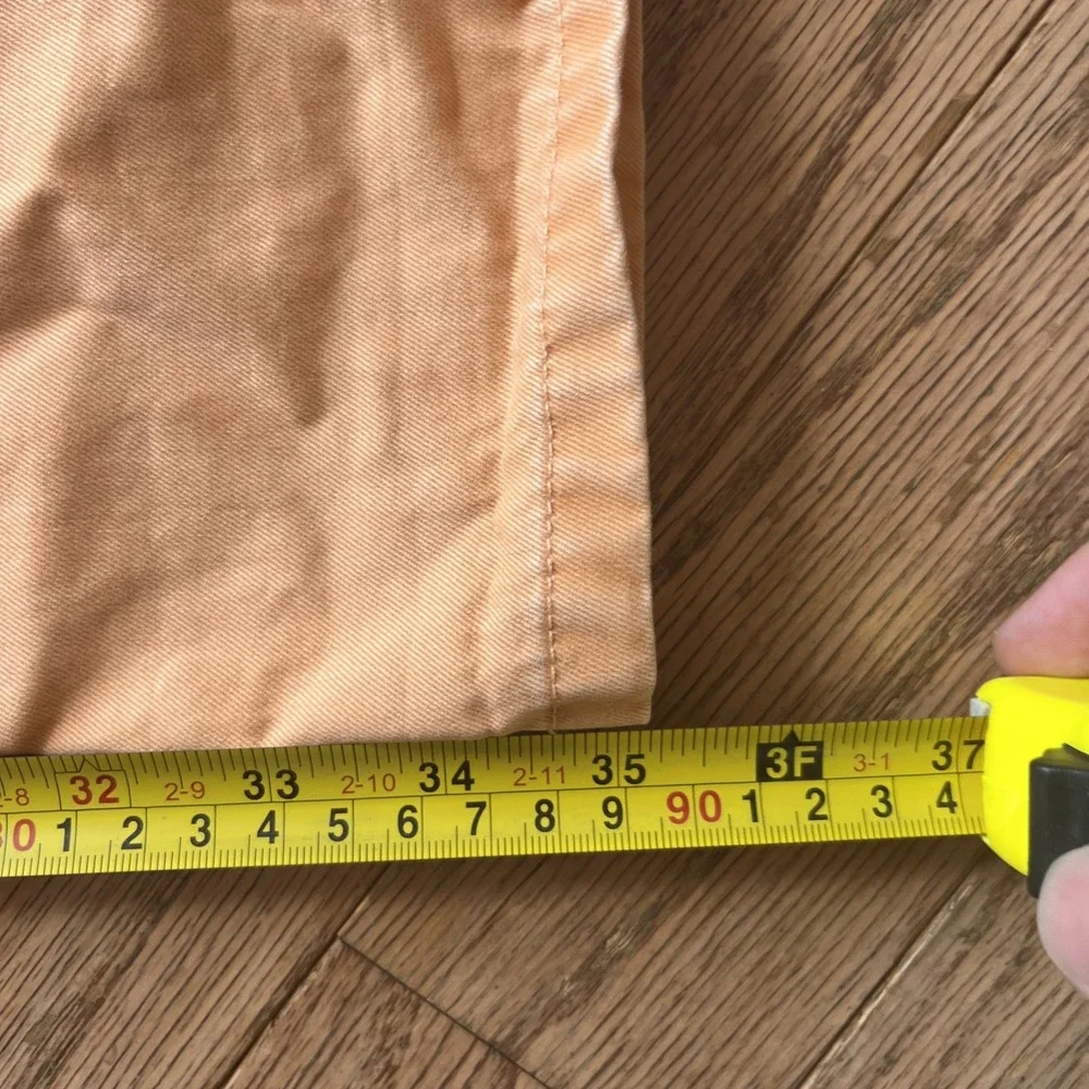Peter Millar Chinos Casual Pant Size 32 Solid Orange 100% Pima Cotton 35